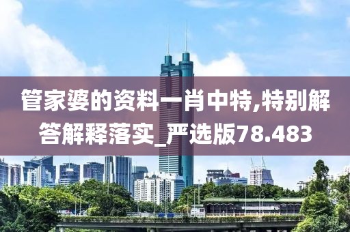 管家婆的资料一肖中特,特别解答解释落实_严选版78.483