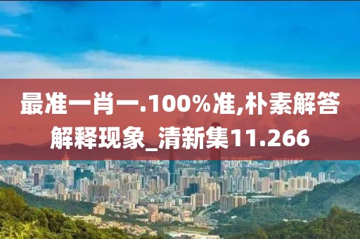 最准一肖一.100%准,朴素解答解释现象_清新集11.266