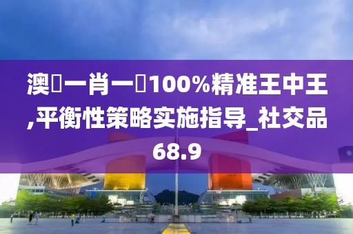 澳門一肖一碼100%精准王中王,平衡性策略实施指导_社交品68.9