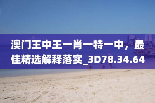 澳门王中王一肖一特一中，最佳精选解释落实_3D78.34.64