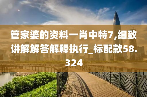 管家婆的资料一肖中特7,细致讲解解答解释执行_标配款58.324