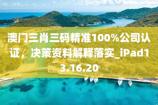 澳门三肖三码精准100%公司认证，决策资料解释落实_iPad13.16.20