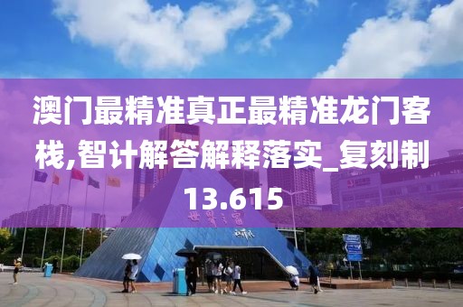 澳门最精准真正最精准龙门客栈,智计解答解释落实_复刻制13.615