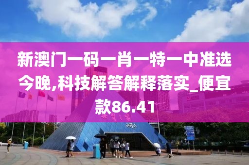 新澳门一码一肖一特一中准选今晚,科技解答解释落实_便宜款86.41