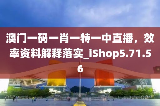 澳门一码一肖一特一中直播，效率资料解释落实_iShop5.71.56