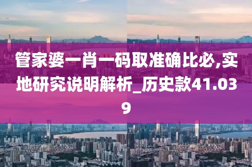 管家婆一肖一码取准确比必,实地研究说明解析_历史款41.039