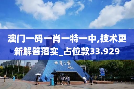 澳门一码一肖一特一中,技术更新解答落实_占位款33.929