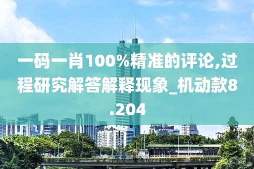 一码一肖100%精准的评论,过程研究解答解释现象_机动款8.204