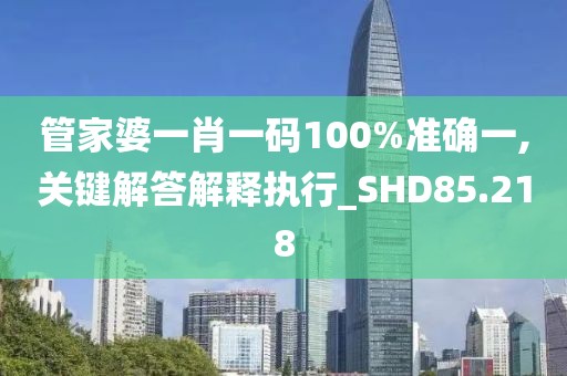 管家婆一肖一码100%准确一,关键解答解释执行_SHD85.218