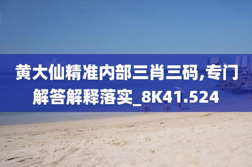 黄大仙精准内部三肖三码,专门解答解释落实_8K41.524