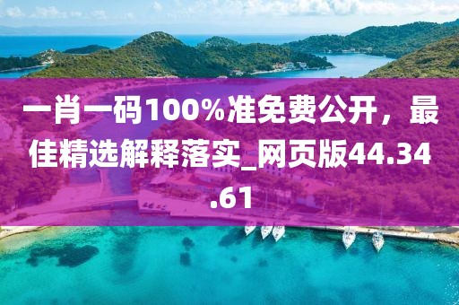 一肖一码100%准免费公开，最佳精选解释落实_网页版44.34.61