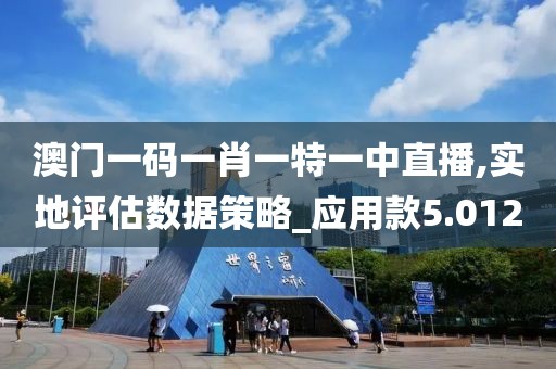 澳门一码一肖一特一中直播,实地评估数据策略_应用款5.012