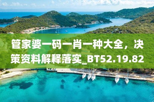 管家婆一码一肖一种大全，决策资料解释落实_BT52.19.82