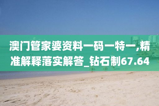 澳门管家婆资料一码一特一,精准解释落实解答_钻石制67.64