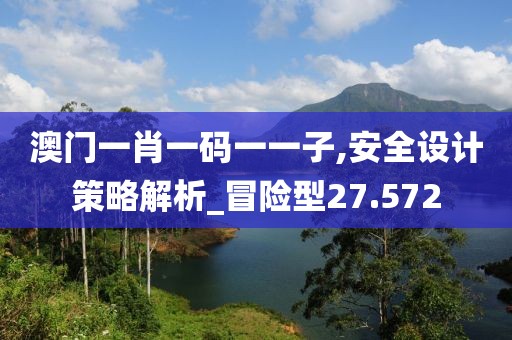 澳门一肖一码一一子,安全设计策略解析_冒险型27.572