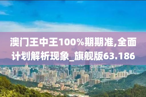 澳门王中王100%期期准,全面计划解析现象_旗舰版63.186