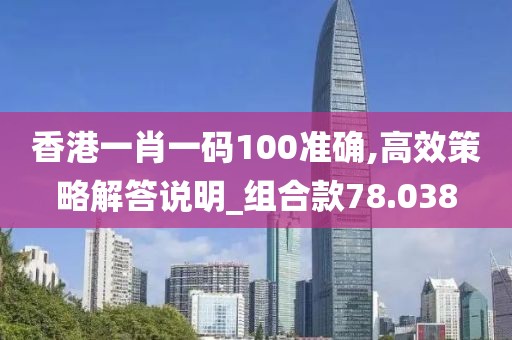 香港一肖一码100准确,高效策略解答说明_组合款78.038