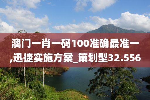 澳门一肖一码100准确最准一,迅捷实施方案_策划型32.556