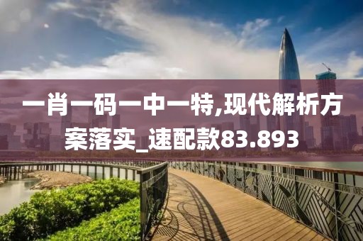 一肖一码一中一特,现代解析方案落实_速配款83.893
