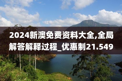 2024新澳免费资料大全,全局解答解释过程_优惠制21.549