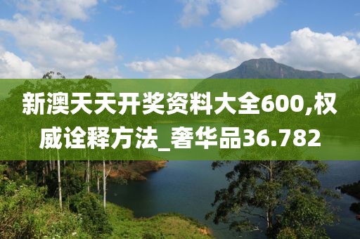 新澳天天开奖资料大全600,权威诠释方法_奢华品36.782