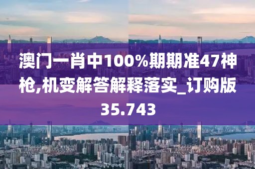 澳门一肖中100%期期准47神枪,机变解答解释落实_订购版35.743