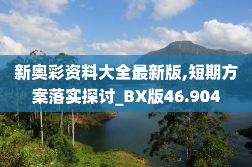 新奥彩资料大全最新版,短期方案落实探讨_BX版46.904