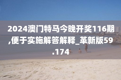 2024澳门特马今晚开奖116期,便于实施解答解释_革新版59.174