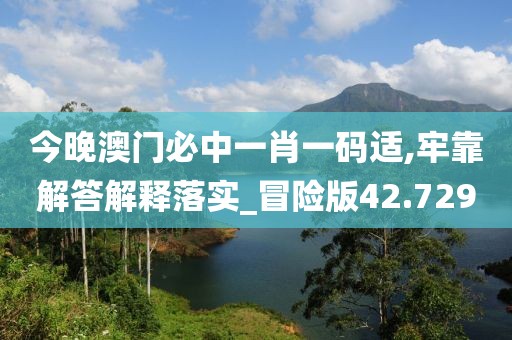 今晚澳门必中一肖一码适,牢靠解答解释落实_冒险版42.729