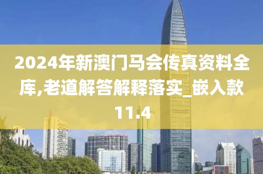 2024年新澳门马会传真资料全库,老道解答解释落实_嵌入款11.4