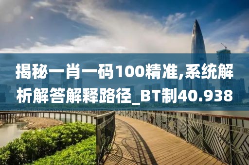 揭秘一肖一码100精准,系统解析解答解释路径_BT制40.938