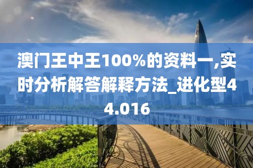 澳门王中王100%的资料一,实时分析解答解释方法_进化型44.016