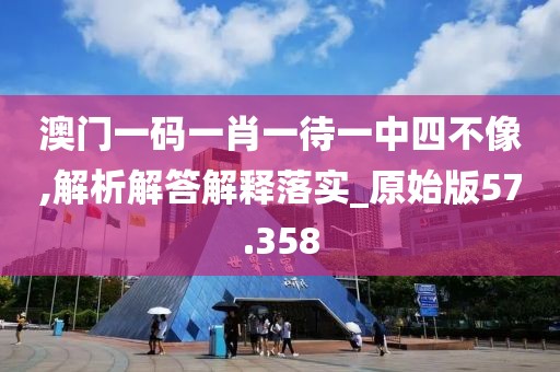 澳门一码一肖一待一中四不像,解析解答解释落实_原始版57.358