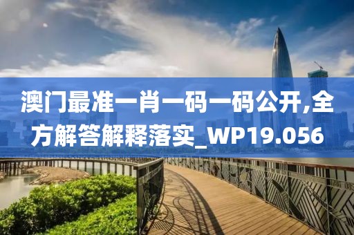 澳门最准一肖一码一码公开,全方解答解释落实_WP19.056