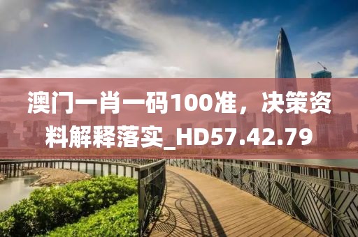 澳门一肖一码100准，决策资料解释落实_HD57.42.79