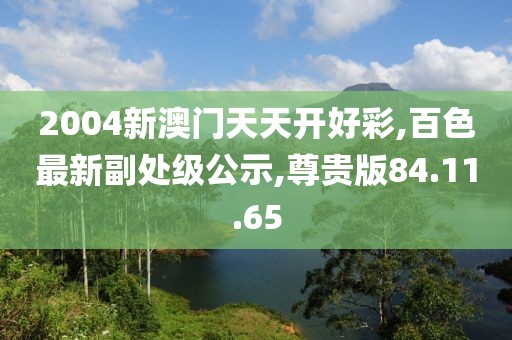 2004新澳门天天开好彩,百色最新副处级公示,尊贵版84.11.65
