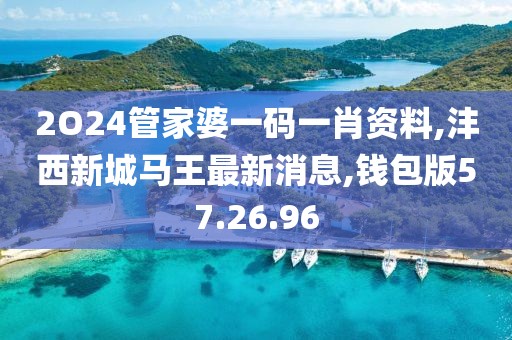 2O24管家婆一码一肖资料,沣西新城马王最新消息,钱包版57.26.96