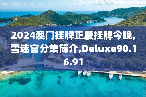 2024澳门挂牌正版挂牌今晚,雪迷宫分集简介,Deluxe90.16.91