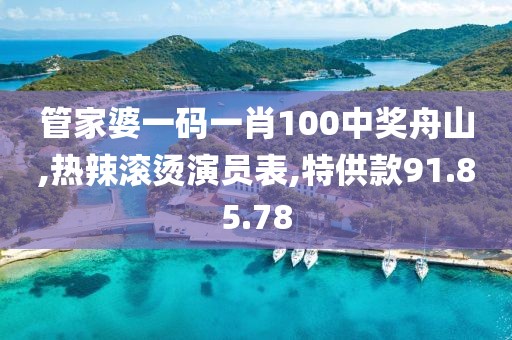 管家婆一码一肖100中奖舟山,热辣滚烫演员表,特供款91.85.78