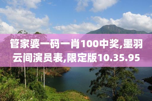 管家婆一码一肖100中奖,墨羽云间演员表,限定版10.35.95