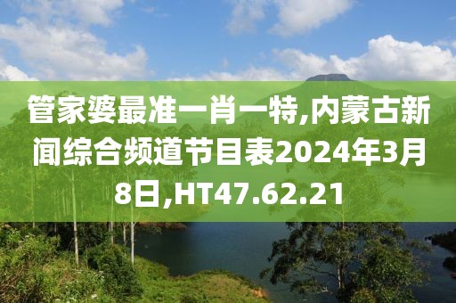 管家婆最准一肖一特,内蒙古新闻综合频道节目表2024年3月8日,HT47.62.21