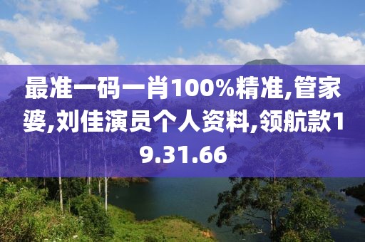 最准一码一肖100%精准,管家婆,刘佳演员个人资料,领航款19.31.66