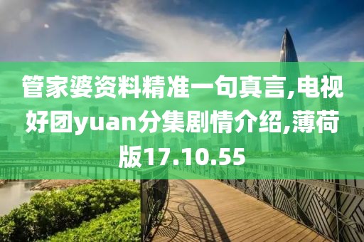 管家婆资料精准一句真言,电视好团yuan分集剧情介绍,薄荷版17.10.55