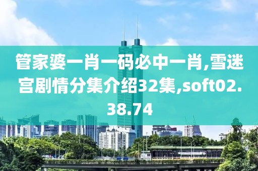 管家婆一肖一码必中一肖,雪迷宫剧情分集介绍32集,soft02.38.74