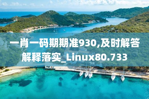 一肖一码期期准930,及时解答解释落实_Linux80.733