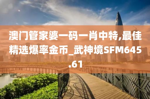 澳门管家婆一码一肖中特,最佳精选爆率金币_武神境SFM645.61
