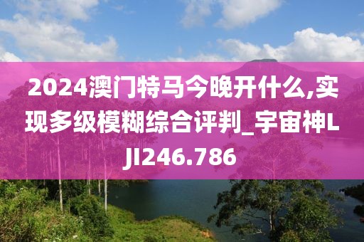 2024澳门特马今晚开什么,实现多级模糊综合评判_宇宙神LJI246.786