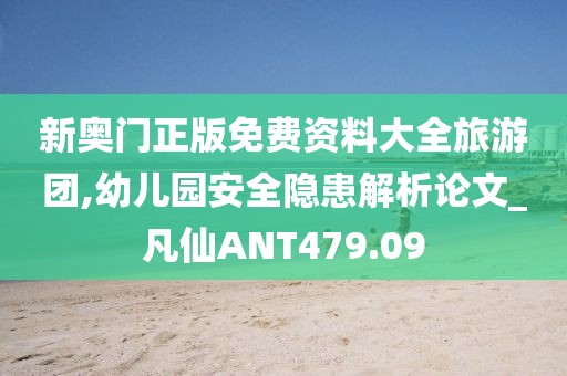 新奥门正版免费资料大全旅游团,幼儿园安全隐患解析论文_凡仙ANT479.09
