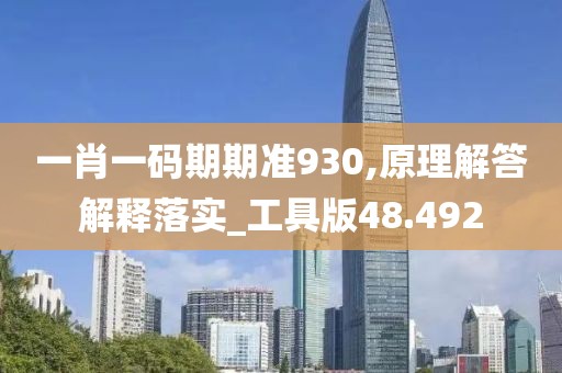 一肖一码期期准930,原理解答解释落实_工具版48.492