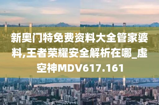新奥门特免费资料大全管家婆料,王者荣耀安全解析在哪_虚空神MDV617.161